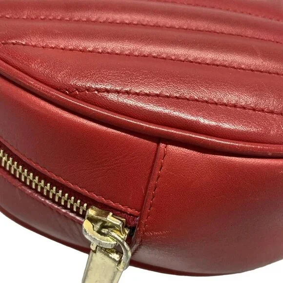 SAINT LAURENT PARIS 357401 Red Leather Shoulder Bag - Picture 6 of 15